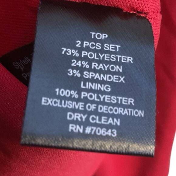 Jessica Howard Blazer Red Short Jacket Size 16 Y2K 3/4 Sleeve Career Holidays - Picture 9 of 11